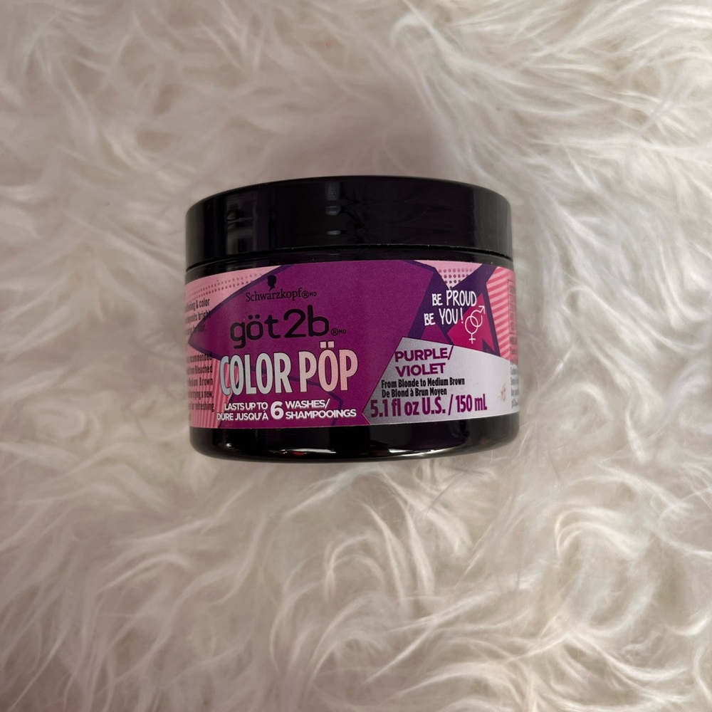 Got2b color pop hair mask purple hair color